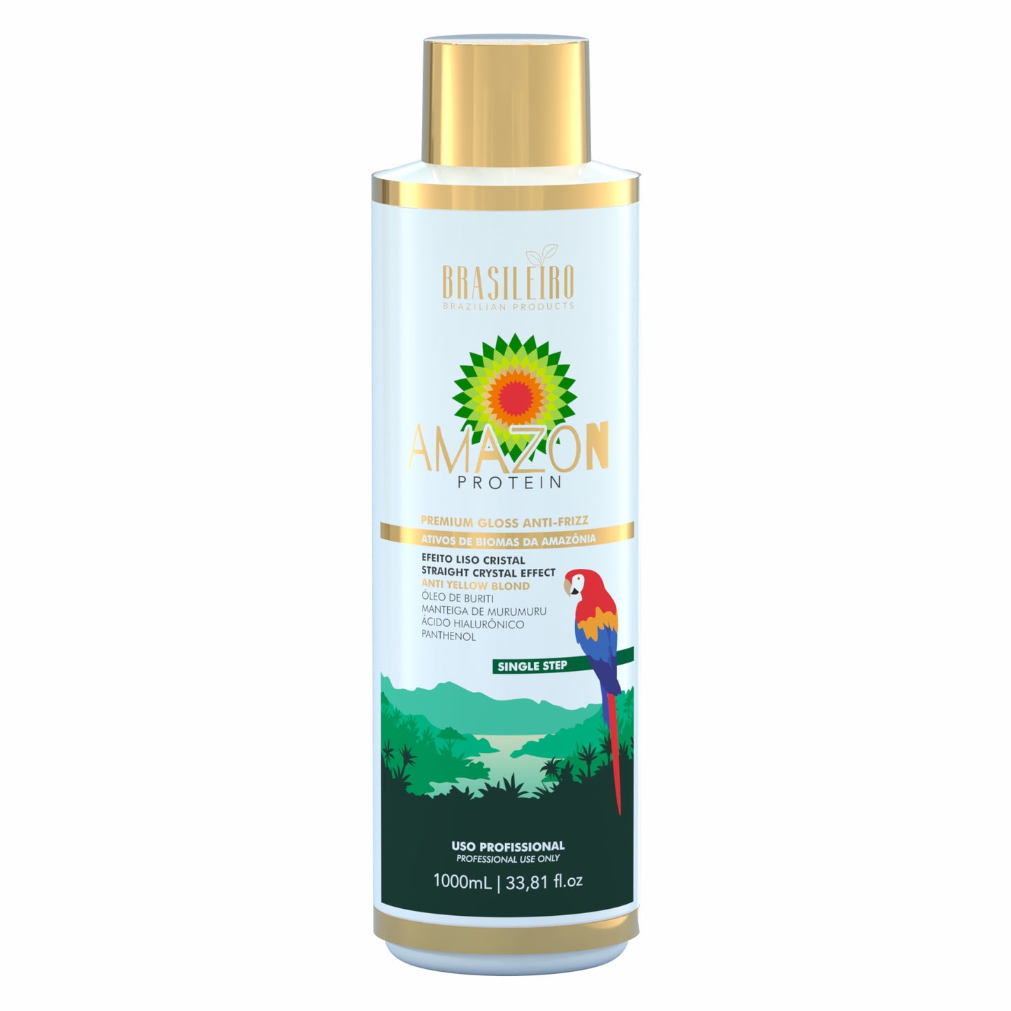 Soin capillaire protéiné brésilien AMAZON LISSAGE PROTÉINÉ pour cheveux naturels et colorés-1 L