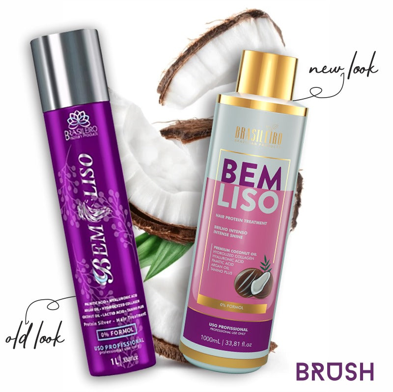 Tratamiento capilar brasileño con proteínas para cabello dañado: BEM LISO 1L