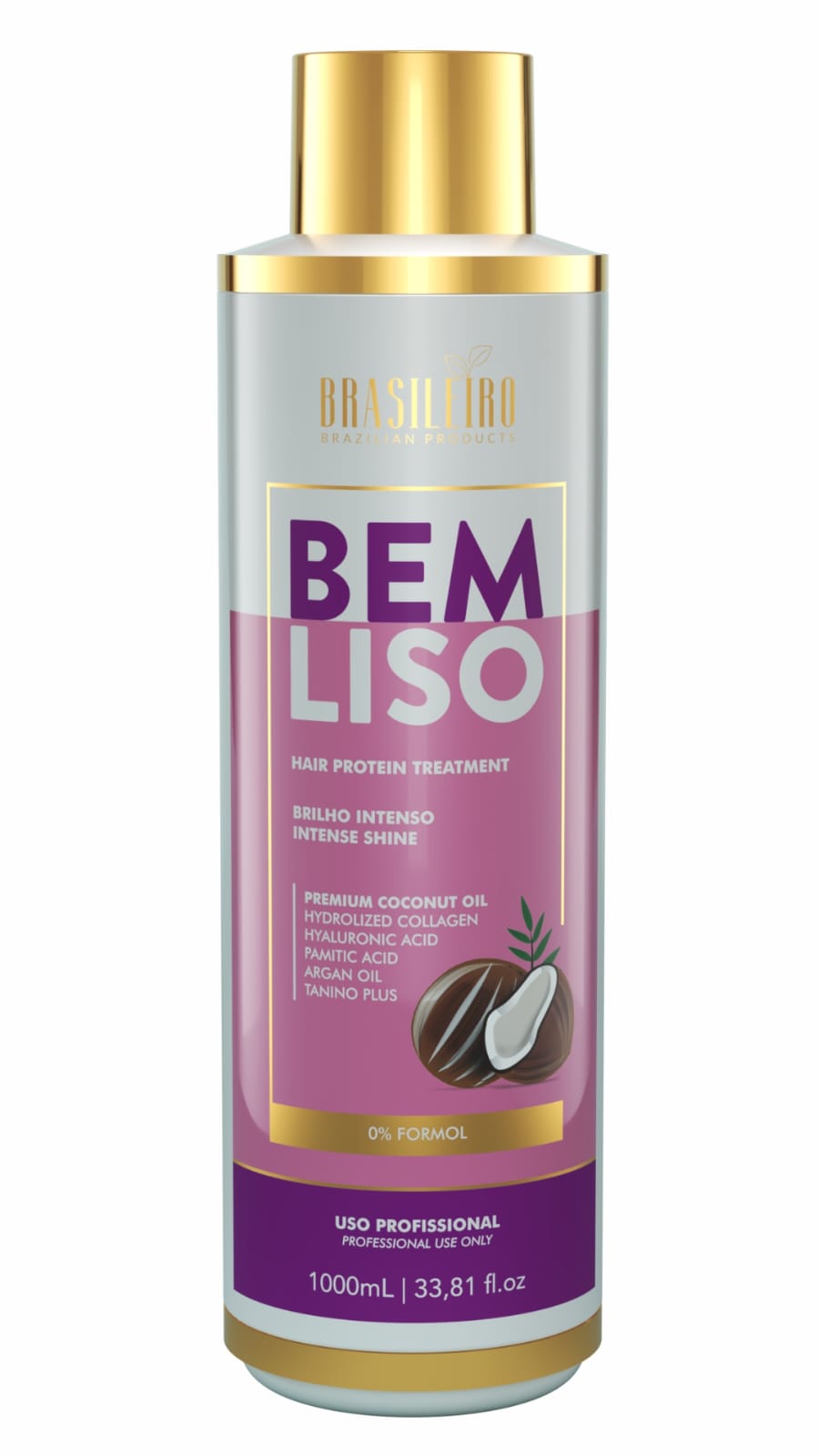 Tratamiento capilar brasileño con proteínas para cabello dañado: BEM LISO 1L
