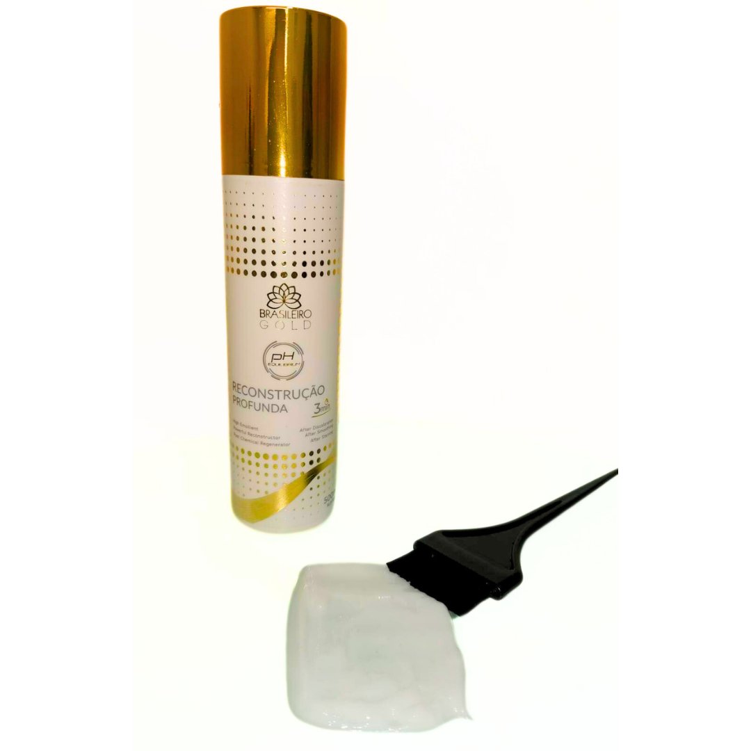 أفضل علاج لإصلاح الشعر - علاج إعادة بناء الشعر بدرجة الحموضة الذهبية 500 مل