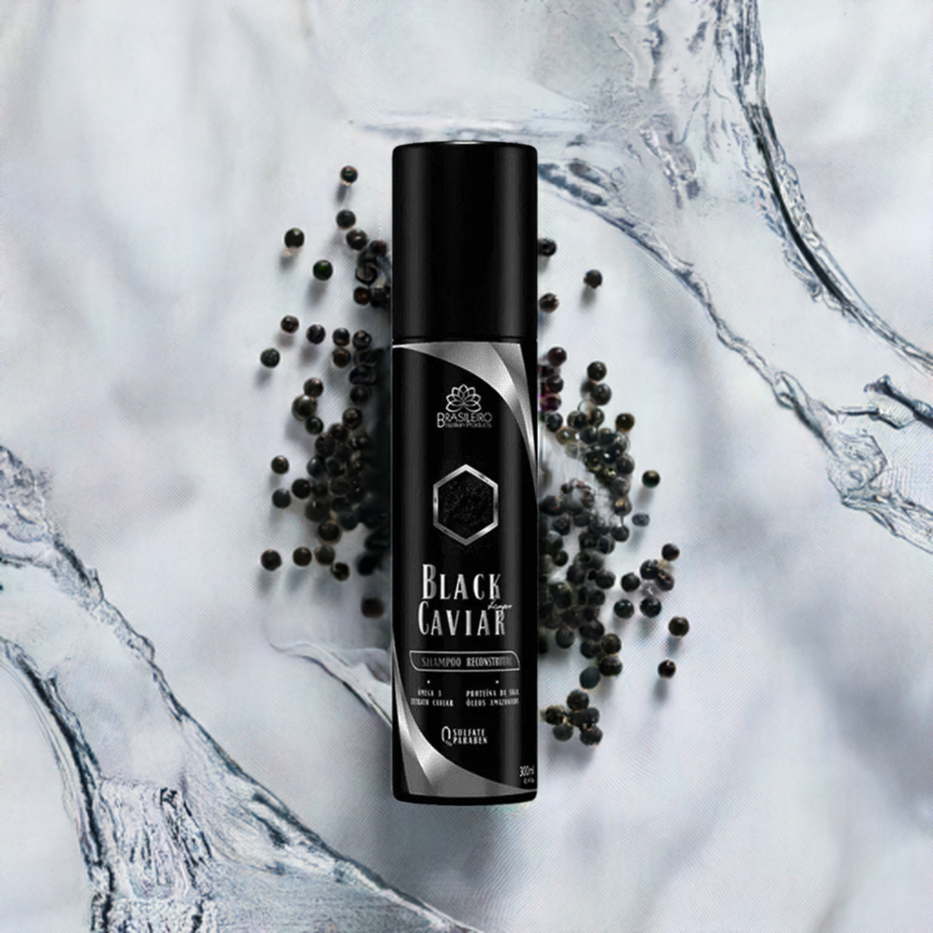Best Straightening Shampoo | Black Caviar Shampoo for Weak and Brittle Hair - 300 ml