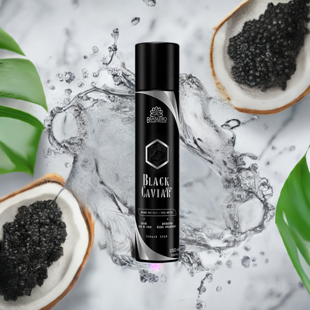 Brazilian Protein Hair Treatment Black Caviar Hair Straightening Protein - 1 L