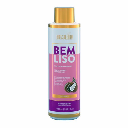 Brazilian Protein Hair Treatment for Damaged Hair | BEM LISO 1L